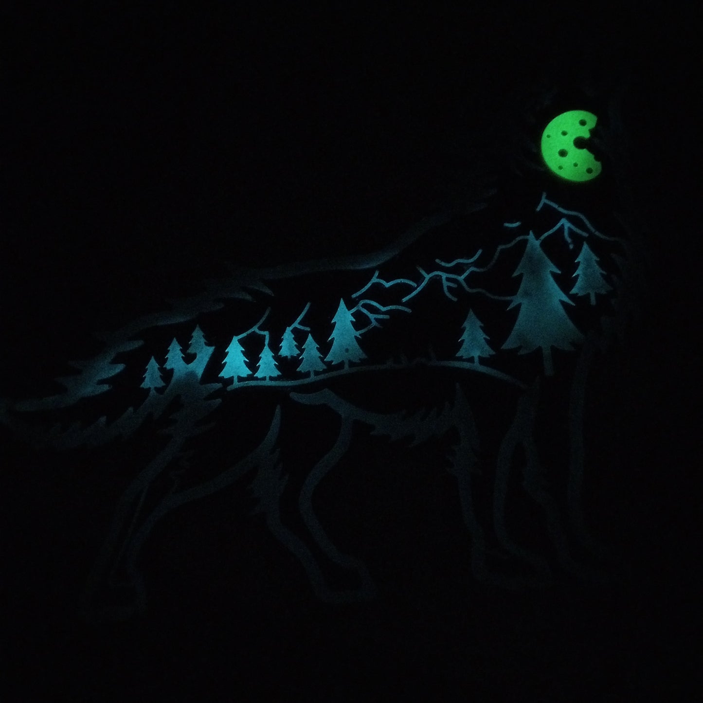 Glow in the dark wolf