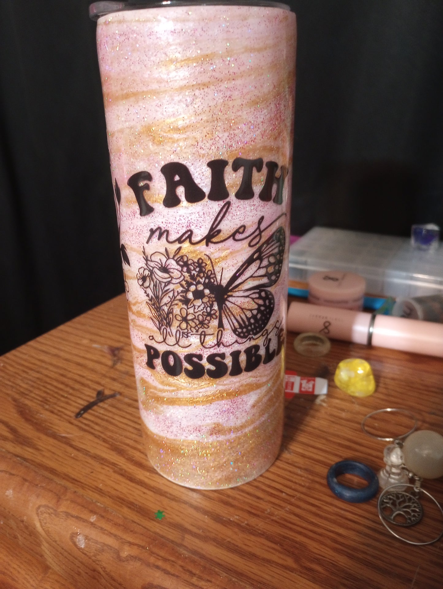 Faith 20 oz skinny tumbler