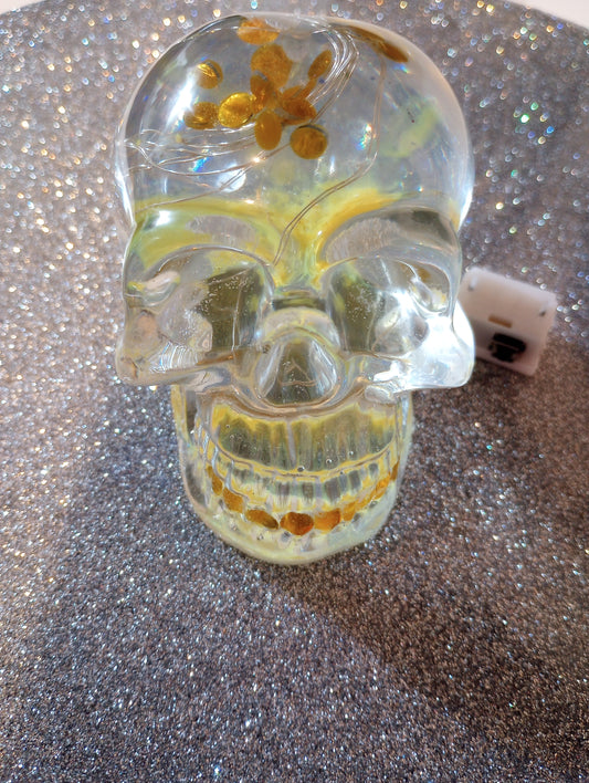 Clear skull with lights