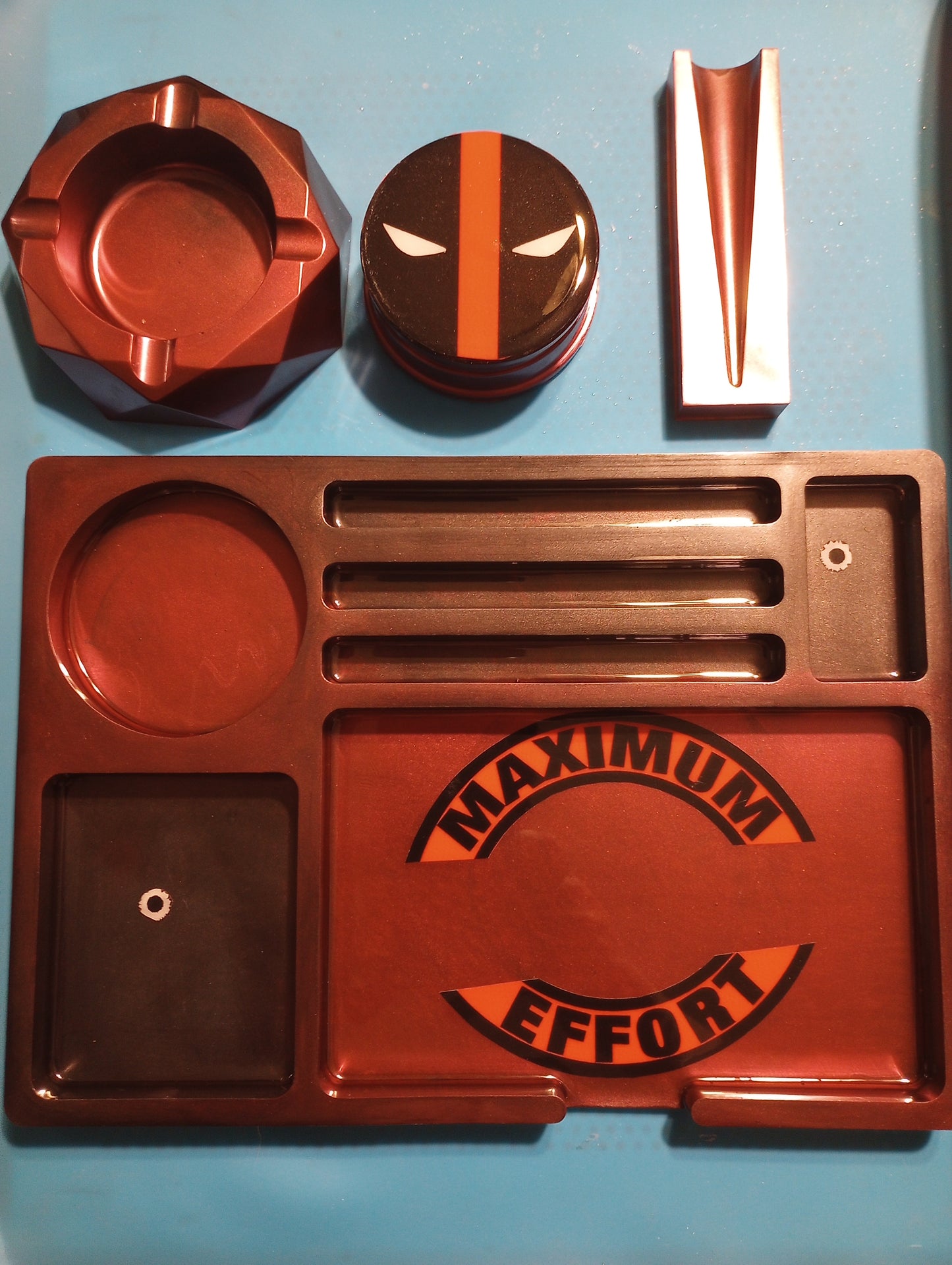 Rolling tray set