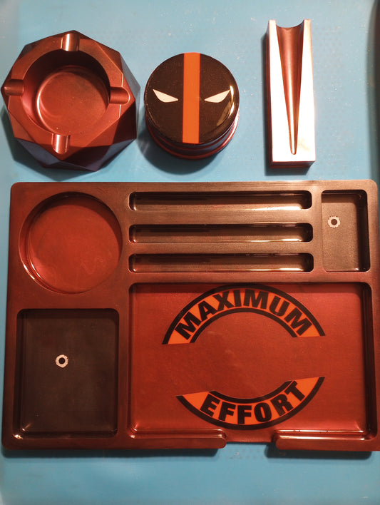 Rolling tray set