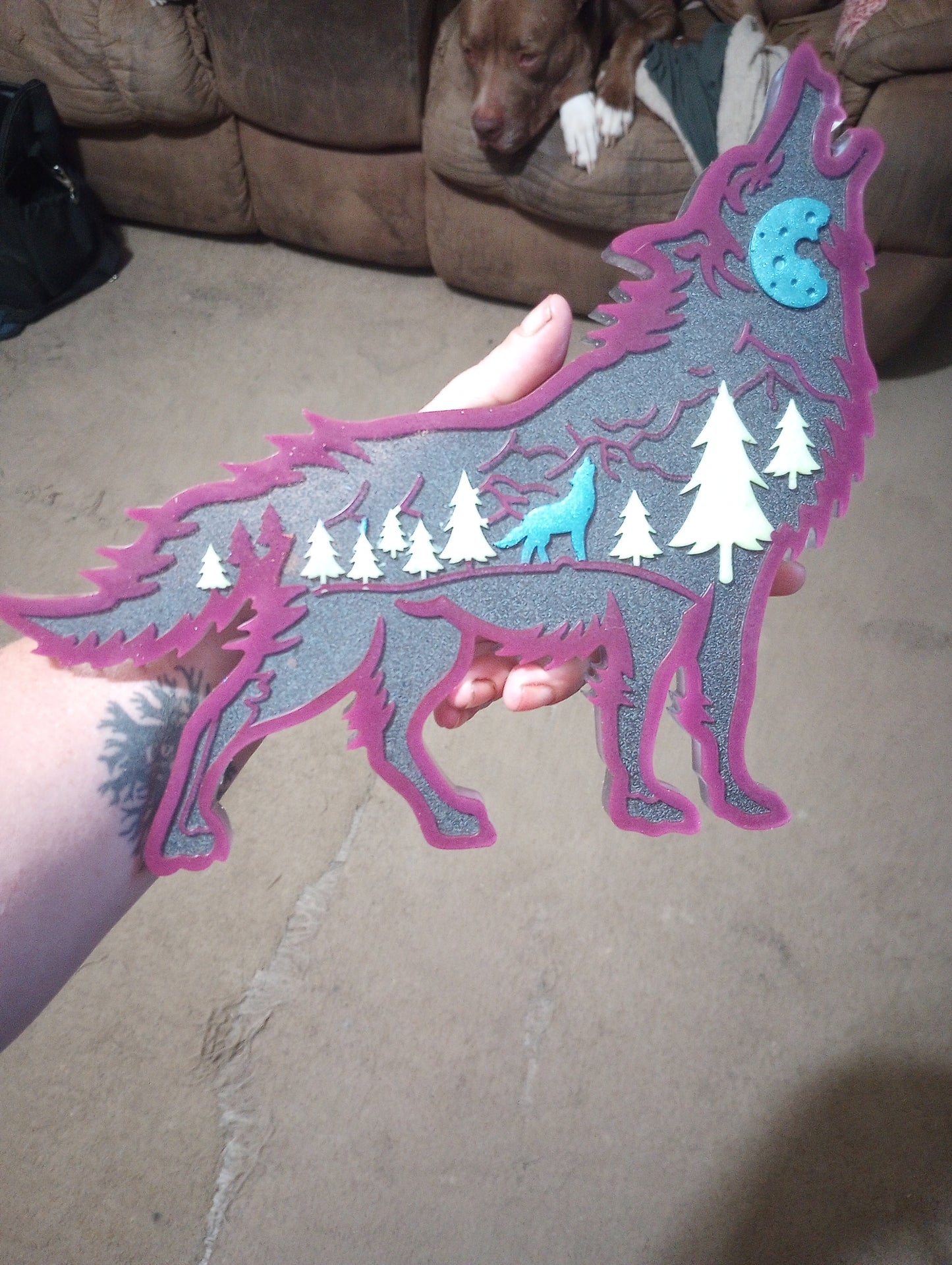 Limited Edition glow in the dark wolf