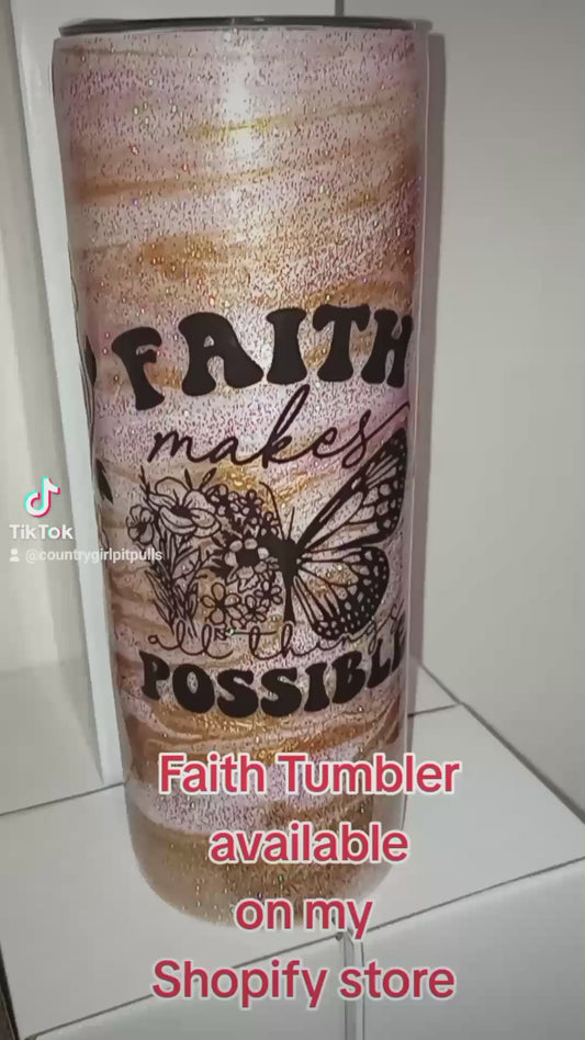 Faith 20 oz skinny tumbler