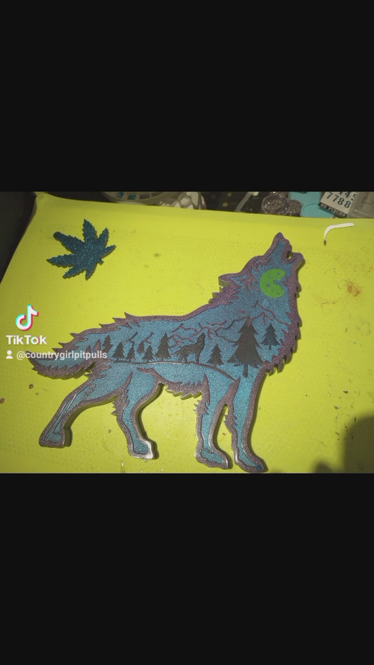 Glow in the dark wolf