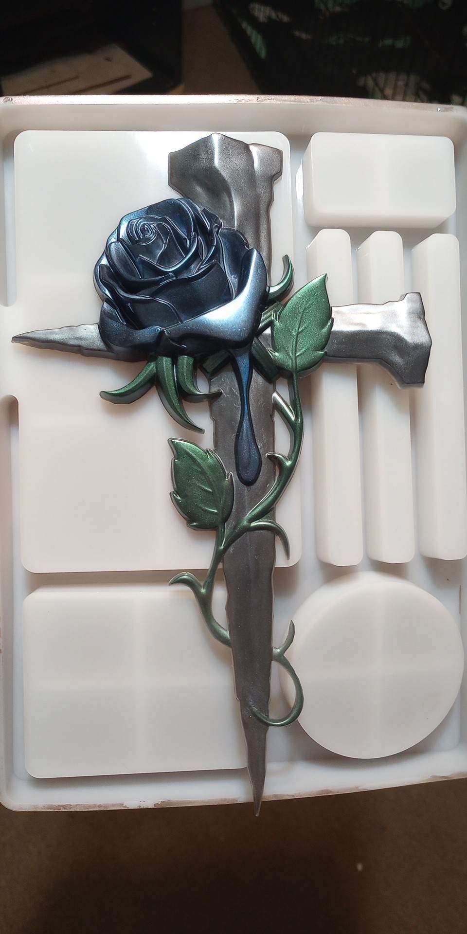 Cross with rose