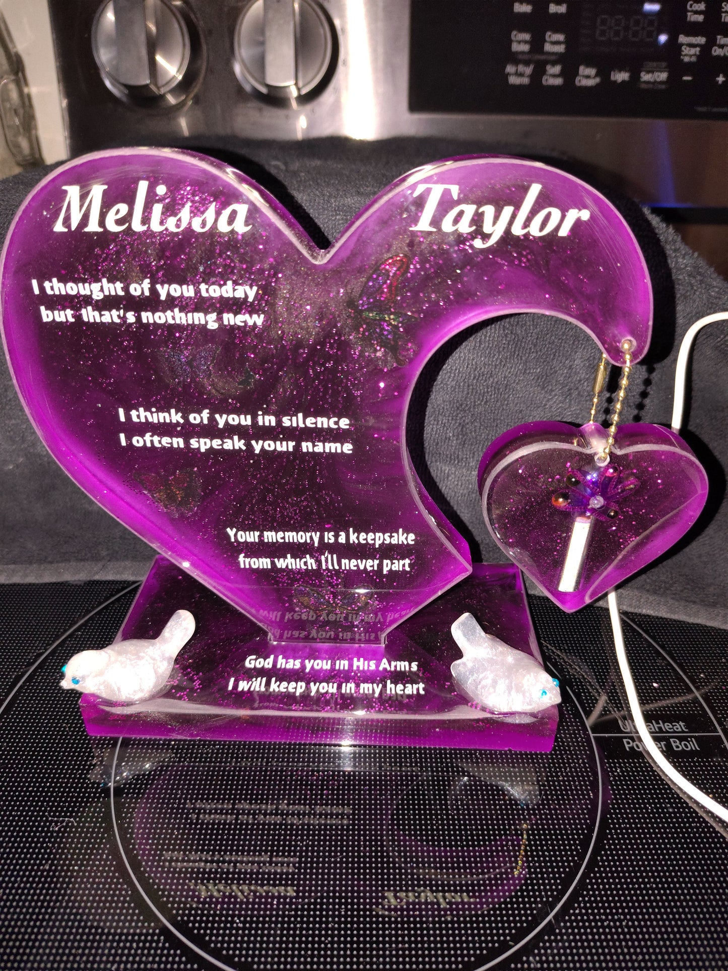 Personalized memorial heart