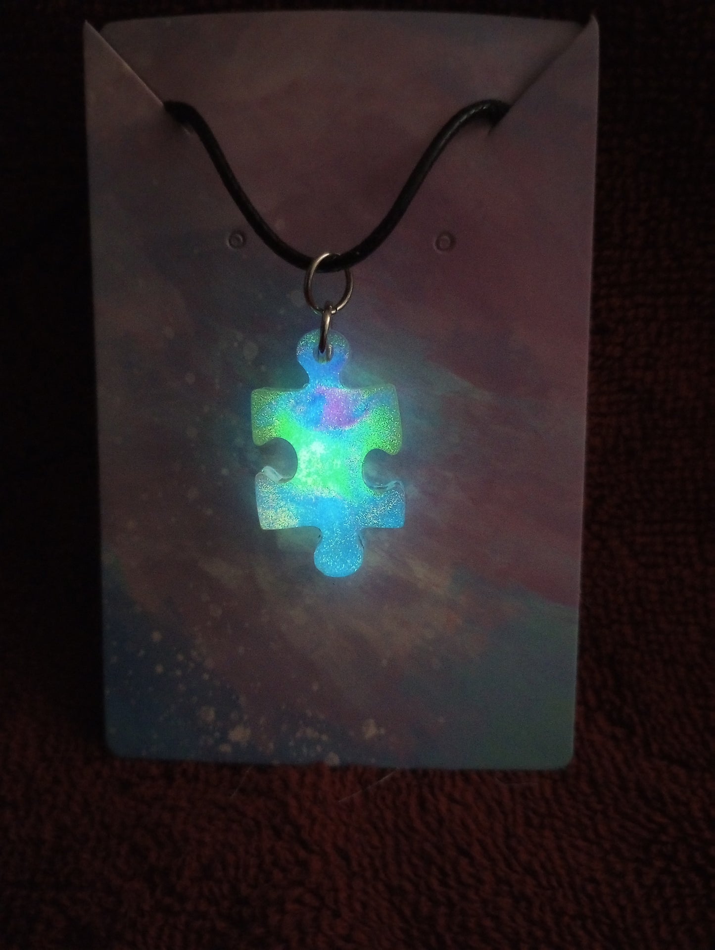 Glow in the dark puzzle piece