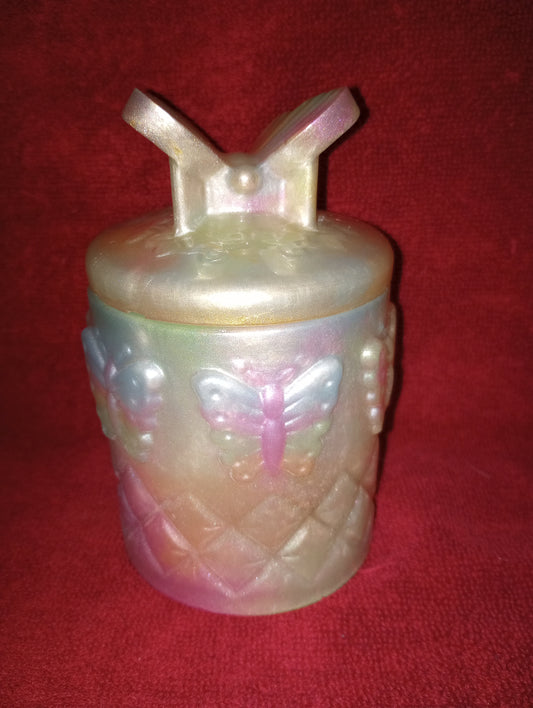 Pastel butterfly jar